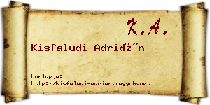 Kisfaludi Adrián névjegykártya