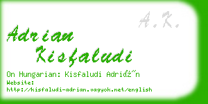 adrian kisfaludi business card